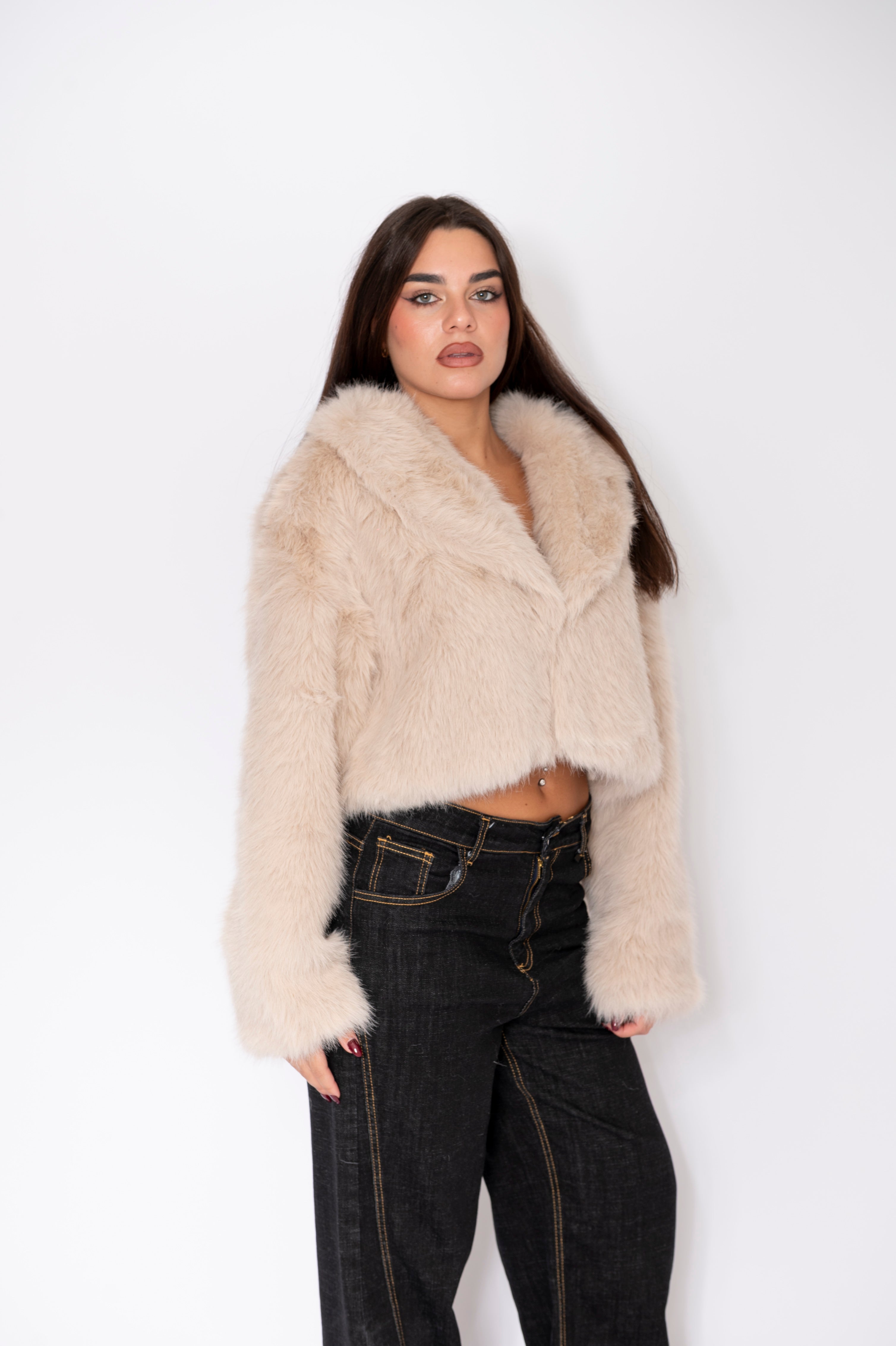 Giacca Crop Beige